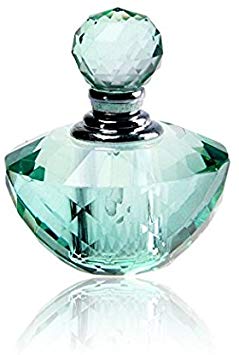 H&D Vintage Light Green Crystal Empty Refillable Mini Perfume Bottle 4ML