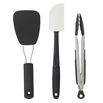 OXO Good Grips Turner, Spatula, and Tongs Set - Safe for Nonstick Cookware