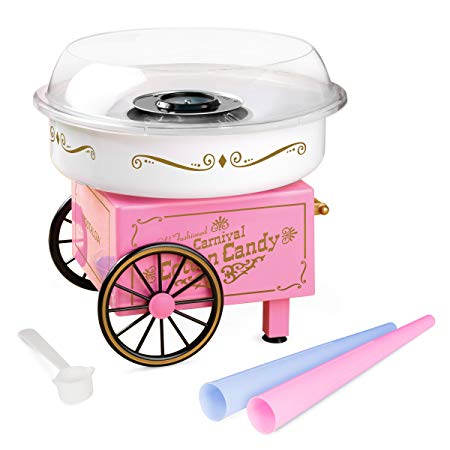 Nostalgia PCM305 Vintage Hard & Sugar-Free Cotton Candy Maker, Main, Pink