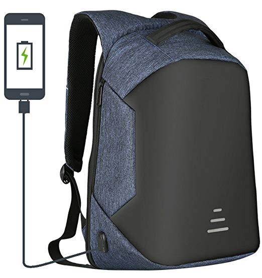 RNG EKO GREEN 30 Litre Anti Theft Backpack With USB Charging Port - Blue (Waterproof, Cut Proof, Durable, Anti-Theft)