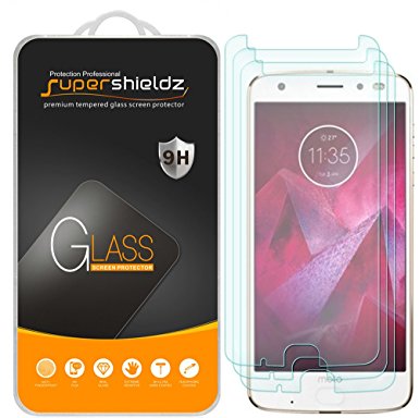 [3-Pack] Supershieldz For Motorola "Moto Z2 Force" Edition / "Moto Z Force Edition (2nd Gen)" Tempered Glass Screen Protector with Lifetime Replacement Warranty