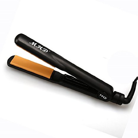 MHD Professional Ceramic Tourmaline Ionic Flat Iron Hair Straightener 1.25 Inch PRO Hair Straightener（black）