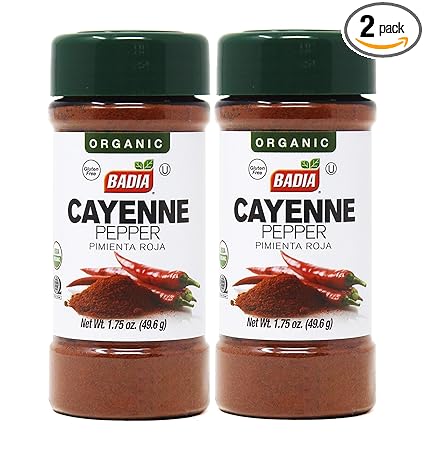 2 Pack-Organic Ground Cayenne Pepper Powder / Pimienta Roja Organica Molida 2x1.75 oz