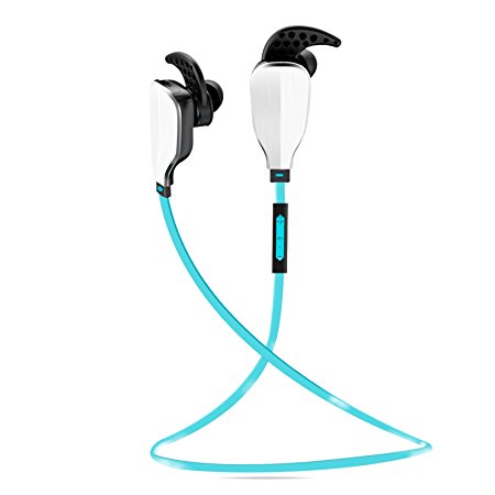 Bluetooth Headphones Wireless Stereo Sports Headset with Microphone, Noise Canceling In-ear Earbuds, Wire Earphones for Tangle Free, for iPhone iPad Samsung Android Device