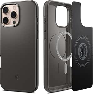 Spigen Thin Fit MagFit Case for iPhone 16 Pro Max, Compatible with MagSafe Accessories - Gunmetal