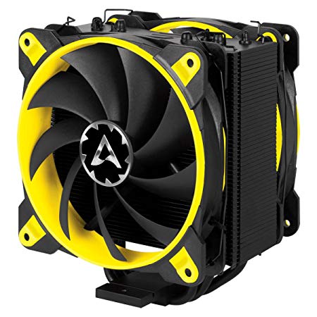 ARCTIC Freezer 33 eSports Edition - Tower CPU Cooler with Push-Pull Configuration I Silent 3-Phase-Motor and wide range of regulation 200 to 1800 RPM I Includes 2 low noise 120 mm fans - Yellow