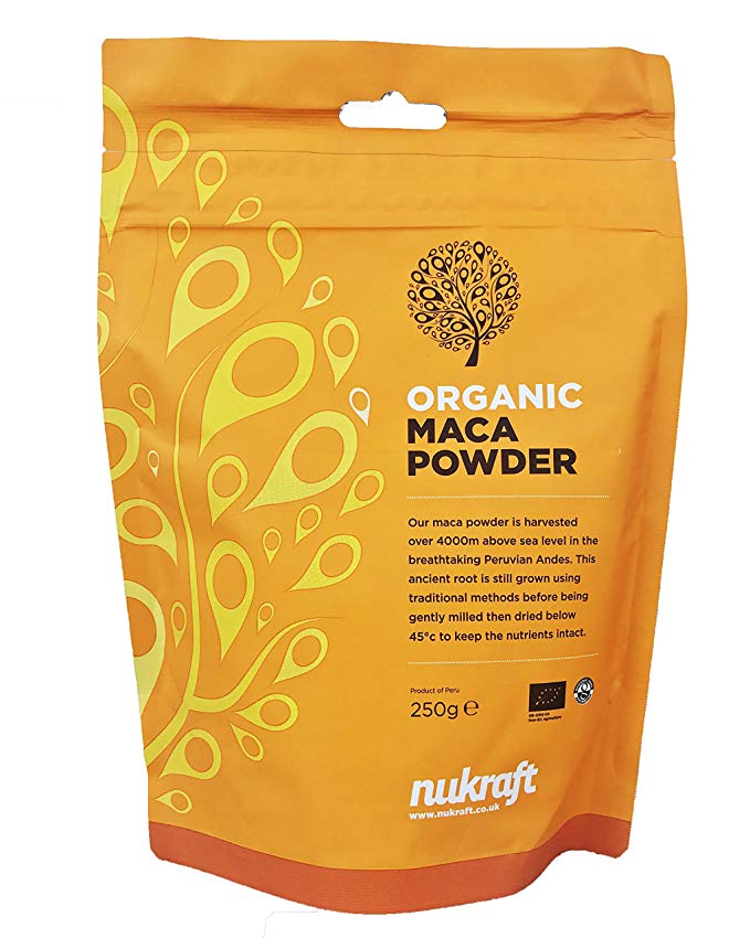Organic Raw Maca Root Powder by Nukraft: 500g (also available in 250g and 1kg)
