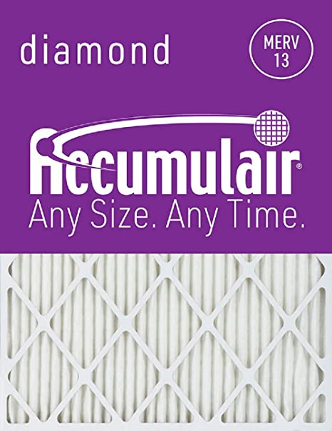 Accumulair Diamond 12x24x1 (11.75x23.75) MERV 13 Air Filter/Furnace Filter