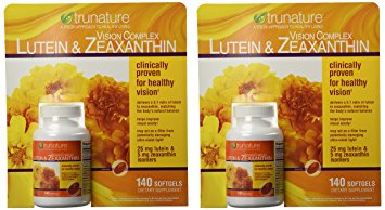 TruNature Vision Complex with Lutein & Zeaxanthin - 2 Bottles, 140 Softgels Each