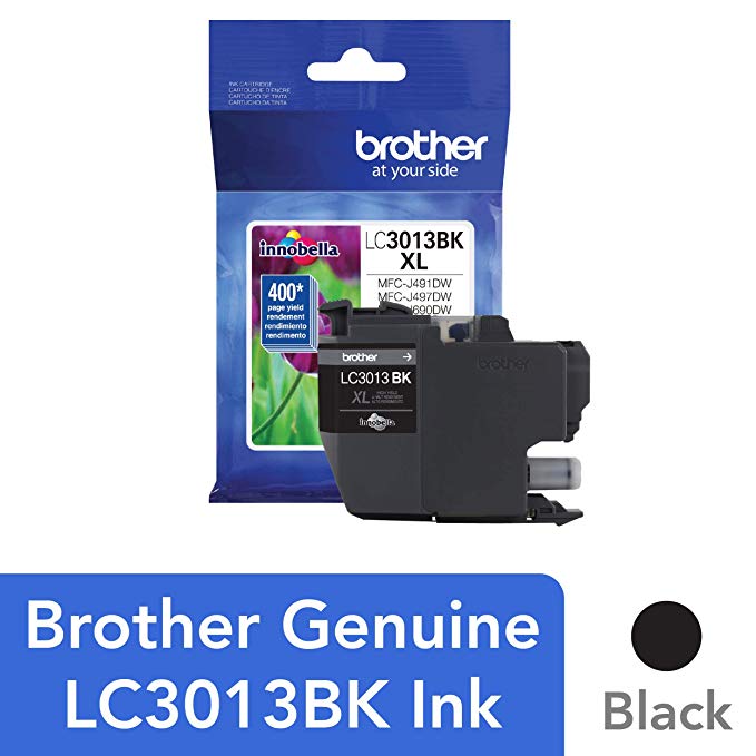 Brother Printer High Yield Ink Cartridge Page Up To 400 Pages Black (LC3013BK)