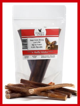 Bully Sticks for Rescue Dogs - USA Made Bullies And Natural Pizzles From Chapo's Choice - 6 Inch Chews As Healthy Dog Treats - Gentle On Sensitive Stomachs