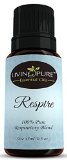 1 Respiratory Essential Oil and Sinus Relief Blend - Supports Allergy Relief Breathing Congestion Relief and Respiratory Function - 100 Organic Therapeutic and Aromatherapy Grade - 15ml