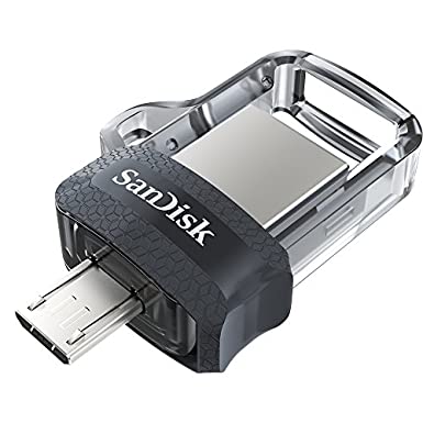 SanDisk 128GB Ultra Dual m3.0 USB 3.0 and Micro USB Flash Drive, Up to 150MB/s Read Speed