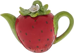 Gifts Strawberry Ceramic Teapot, 5-1/4-Inch