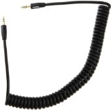 AmazonBasics 35 mm Coiled Stereo Audio Cable - 65 feet 2 Meters Stretched Length