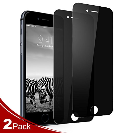 iPhone 7 Privacy Screen Protector, Bestfy 2-Pack Anti-Spy Tempered Glass Screen Protector for Apple iPhone 7, iPhone6/6s (Black)