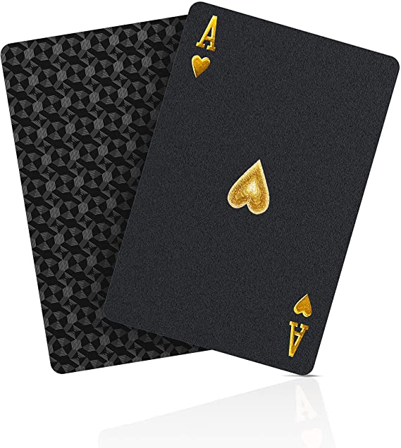 SolarMatrix Black Diamond Playing Cards, Waterproof Deck of Cards, Poker Cards Deck Novelty