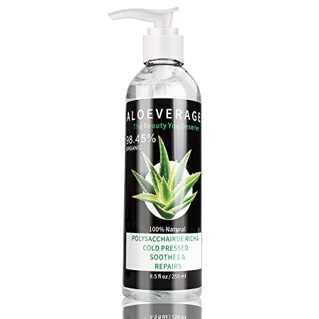 Organic Aloe Vera Leaf Gel - 100% Pure Aloe Leaf Gel Repair Soothing & Cooling Moisture Gel for Face and Body After Sun Care - Fresh Aloe Plants - Hydrating Gel for Sunburn, Acne, Boost Skins Defense