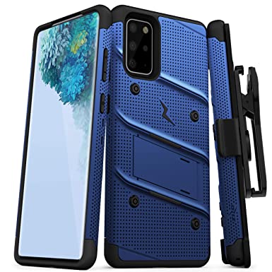 ZIZO Bolt for Galaxy S20 Plus Case with Kickstand Holster Lanyard - Blue