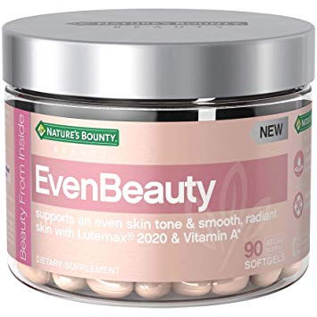 Nature's Bounty EvenBeauty Beauty Multivitamins, with Vitamin A and Lutemax 2020, Skin Care Supports Even Skin Tone and Smooth, Radiant Skin*, 90 Softgels