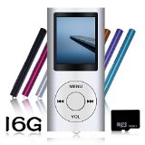 Tomameri 16 GB Micro SD Card Portable MP4 Player MP3 Player Video Player with Photo Viewer  E-Book Reader  Voice Recorder-Silver