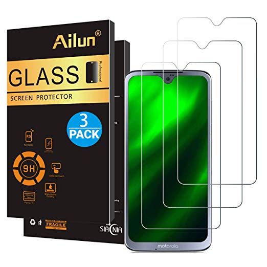 Ailun Screen Protector Compatible with Moto G7,[3 Pack],9H Hardness Tempered Glass Screen Protector for Moto G7/Moto G7 Plus (6.2inch Display),Ultra Clear,Bubble Free,Case Friendly,High Responsive