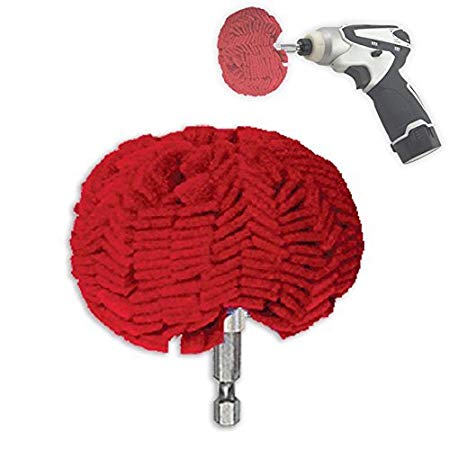 4" Pro Buffing Ball - Hex Shank - Turn Power Drill into High-Speed Polisher