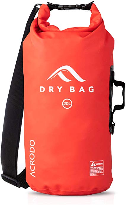 Acrodo Dry Bag Transparent & Waterproof - 10 & 20 Liter Floating Sack for Beach, Kayaking, Swimming, Boating, Camping, Travel & Gifts