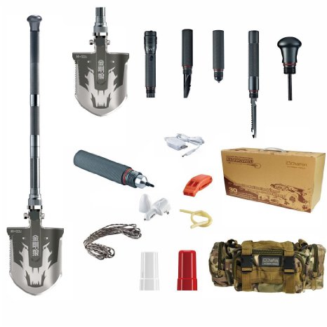 chafon Folding Survival Shovel Kit 15 Items