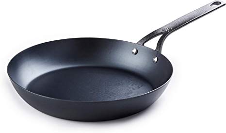 BK Cookware CC002354-001 Black Carbon Steel Skillet, 12'