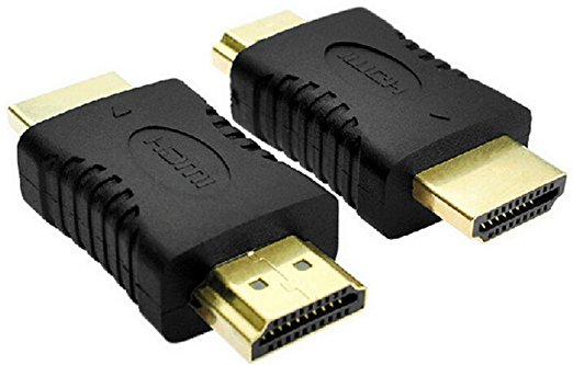 ANRANK AK1913HD 19 Pin HDMI Male to HDMI Male Adapter Coupler for HDTV (2 Pack)