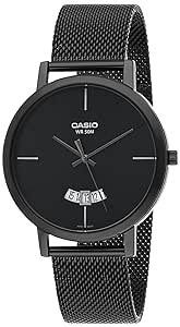 Casio Men Stainless Steel Analog Black Dial Watch-Mtp-B100Mb-1Evdf, Band Color-Black