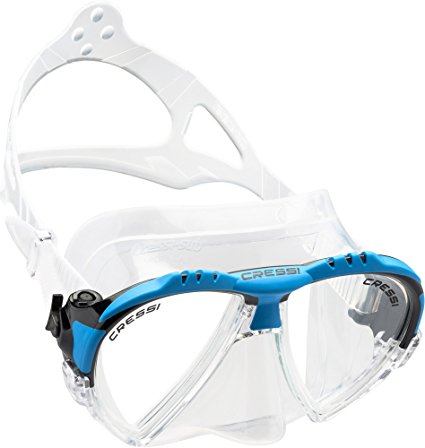 Cressi Matrix Premium Scuba Snorkel Dive Mask with Case (also with Black Silicone) - Made in Italy - Easy Adjustable Micrometric Buckles