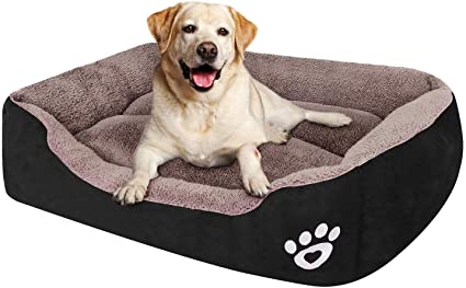 PUPPBUDD Pet Dog Bed for Medium Dogs(XXL-Large for Large Dogs),Dog Bed with Machine Washable Comfortable and Safety for Medium and Large Dogs Or Multiple (XL-Medium-32''x24'', Black-1)