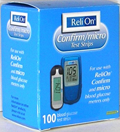 Relion Confirm/micro 100 Test Strips, Pack of 1