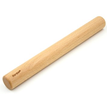 Bamber Wood French Rolling Pins for Baking, Dough Roller, Non-stick, Easy to Handle, Eco-friendly and Safe, Sleek and Sturdy - (11 Inch by 1-1/5 Inch)
