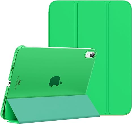 MoKo Case for iPad 10th Generation 2022, Slim Stand Hard PC Translucent Back Shell Smart Cover Case for iPad 10th Gen 10.9 inch 2022, Support Touch ID, Auto Wake/Sleep, Oil Green