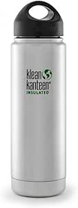 Klean Kanteen Wide Mouth Double Wall Insulated Water Bottle with Loop Cap