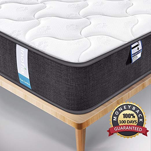 Inofia Single Mattress 3FT Mattress 3D Breathable Fabric Mattress with Pocket Springs/7-Zone Support System/8.7 Inch Depth (100 Night Test at NO Risk)