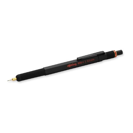 rOtring 800  Mechanical Pencil and Touchscreen Stylus, 0.5 mm, Black Barrel