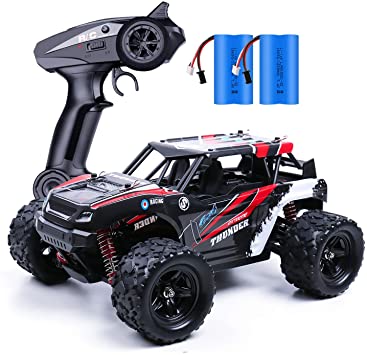 RC Car for Adults, High Speed Remote Control Car for Adults 4WD Off-Road Monster Truck, RC Trucks with Two Rechargeable Batteries for Boys & Girlsr (Blue)