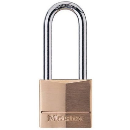 Master Lock 140DLH Solid Brass Keyed Different Padlock with 1-9/16-inch Wide Body, 2-inch Shackle