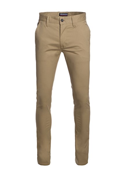 Perruzo Men's Skinny Fit Stretch Casual Chino Pants