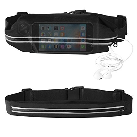 Running Belt,YELUN Waterproof Exercise Runners Belt with Expandable Storage Pocket, Completely Comfortable Running Belt for Trail Running or Hiking