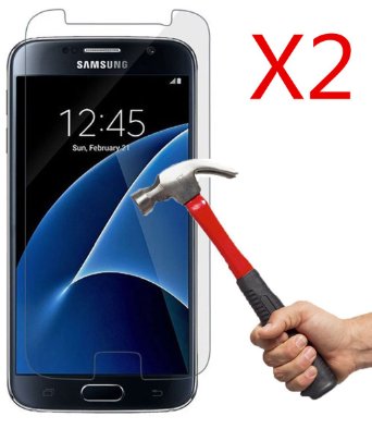 Samsung Galaxy S7 Screen Protector LaoHeTM Premium Tempered Glass Screen Protector Film for Samsung Galaxy S7-2Pack