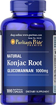 Puritan's Pride Konjac Root Glucomannan 1000 mg-100 Capsules