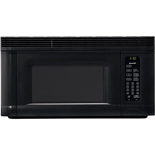 Sharp R-1405 950-Watt 1-2/5-Cubic-Foot Over-the-Range Microwave, Black