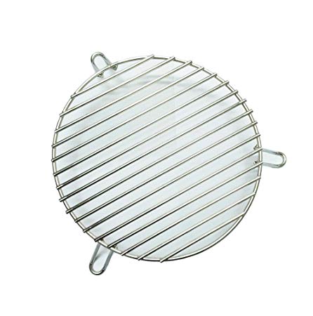 BBQ funland Stainless Steel Dual-Purpose Indirect Cooking Rack for 18-inch-diameter cooking grills