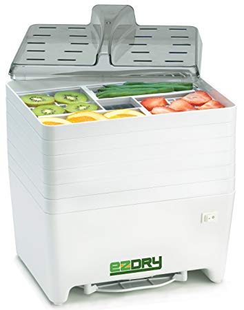 Excalibur EPD60W EZ Dry 6-Tray Stackable Electric Food Dehydrator Features a Constant Temperature of 120 to 165 Degree Fahrenheit BPA Free, 6-Tray, White