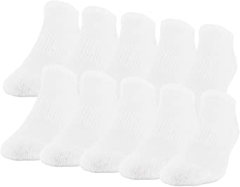 Gildan Men's Active Cotton No Show Socks, 10-Pairs